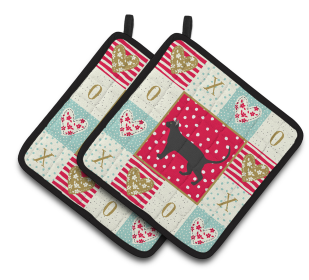 CK5671PTHD Cat XOXO Pair of Pot Holders (Breed: Pantherette)