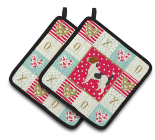 CK5937PTHD Dog XOXO Pair of Pot Holders (Dog Breed: Jack Russell Terrier - Series 2)