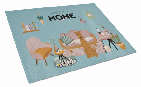 Sweet Home Dog Print Glass Cutting Board Large (Dog Breed: Irish Terrier)