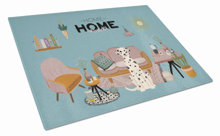Sweet Home Dog Print Glass Cutting Board Large (Dog Breed: Dalmatian)