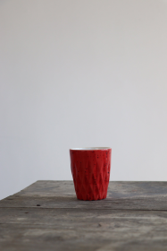 Julia Handmade Ceramic Coffee Cup (Color: Red)