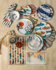 Blue Art Melamine Dessert Plate / Set of 4