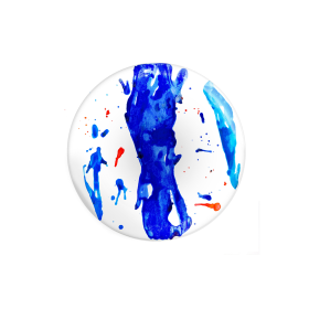 Blue Art Melamine Dessert Plate / Set of 4 (size: Dessert plate-6.7")