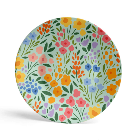 Flora Melamine Dessert Plate / Set of 4 (size: Dinner Plate-9.8")
