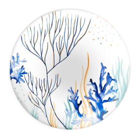 Marine Melamine Dessert Plate / Set of 4 (size: Dinner Plate-9.8")