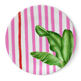 Miami Pink Beach Melamine Dessert Plate / Set of 4 (size: Dinner Plate-9.8")