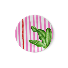 Miami Pink Beach Melamine Dessert Plate / Set of 4 (size: Dessert plate-6.7")