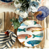 Mullets Melamine Dinner Plate / Set of 4