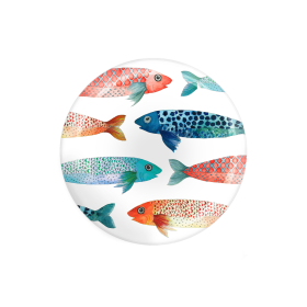 Mullets Melamine Dinner Plate / Set of 4 (size: Dessert plate-6.7")