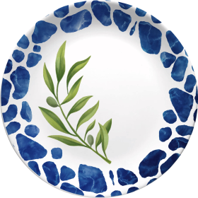 Santorini Cruise Melamine Dessert Plate / Set of 4 (size: Dinner Plate-9.8")