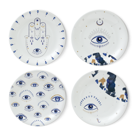 Spirit Eye Porcelain Plate / Set of 4 (size: Serving Plate-9.8")
