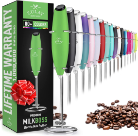 Milk Boss Milk Frother With Stand (Color: green)