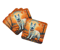 White German Shepherd Fall Foam Coasters
