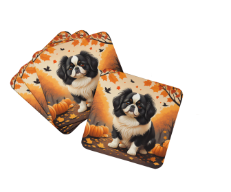 Japanese Chin Fall Foam Coasters (Color: 194030785461)