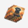 Black Labrador Retriever Fall Foam Coasters