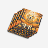 Yellow Labrador Retriever Fall Foam Coasters