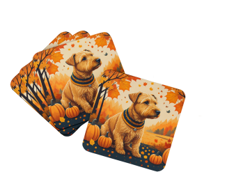 Lakeland Terrier Fall Foam Coasters (Color: 194030785515)