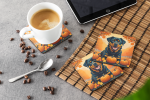 Rottweiler Fall Foam Coasters