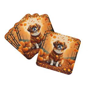 Tibetan Spaniel Fall Foam Coasters (Color: 194030785706)