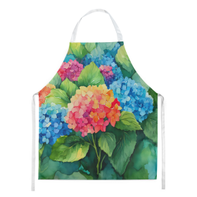 Hydrangeas in Watercolor Apron (Color: DAC1575)
