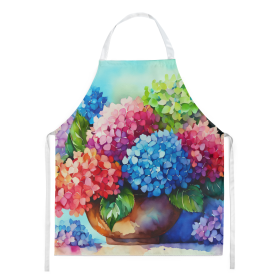 Hydrangeas in Watercolor Apron (Color: DAC1576)