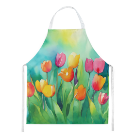 Tulips in Watercolor Apron (Color: DAC1618)