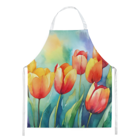 Tulips in Watercolor Apron (Color: DAC1619)