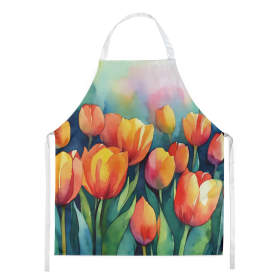 Tulips in Watercolor Apron (Color: DAC1620)