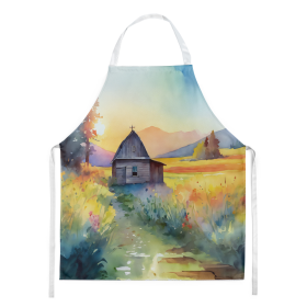 Montana Bitterroot in Watercolor Apron (Color: DAC1679)