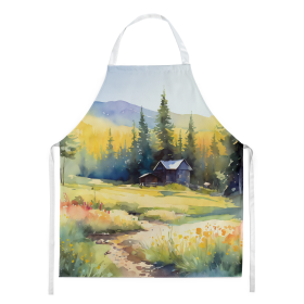 Montana Bitterroot in Watercolor Apron (Color: DAC1680)
