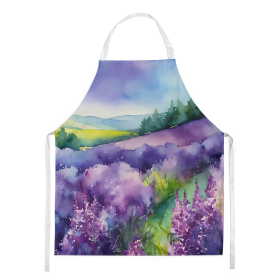 New Hampshire Purple Lilac in Watercolor Apron (Color: DAC1685)