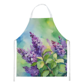 New Hampshire Purple Lilac in Watercolor Apron (Color: DAC1686)