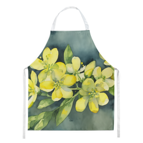 South Carolina Yellow Jessamine in Watercolor Apron (Color: DAC1704)