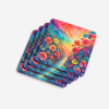 Colorful Begonias Foam Coasters
