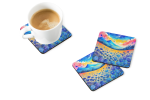 Colorful Blue Cornflowers Foam Coasters