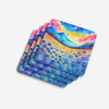 Colorful Blue Cornflowers Foam Coasters