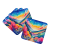 Colorful Brunia Foam Coasters