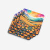 Colorful California poppies Foam Coasters