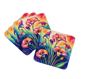 Colorful Calla Lilies Foam Coasters (Color: 194030782811)