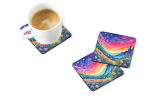 Colorful Campanula Foam Coasters