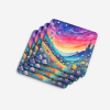 Colorful Campanula Foam Coasters