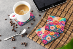 Colorful Carnations Foam Coasters