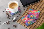 Colorful Carnations Foam Coasters