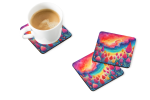 Colorful Celosia Foam Coasters