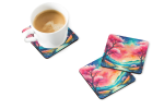 Colorful Cherry Blossoms Foam Coasters