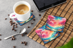 Colorful Cherry Blossoms Foam Coasters