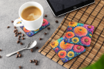 Colorful Chrysanthemums Foam Coasters