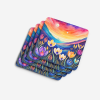 Colorful Crocus Foam Coasters