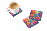Colorful Dahlias Foam Coasters