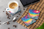 Colorful Daisies Foam Coasters